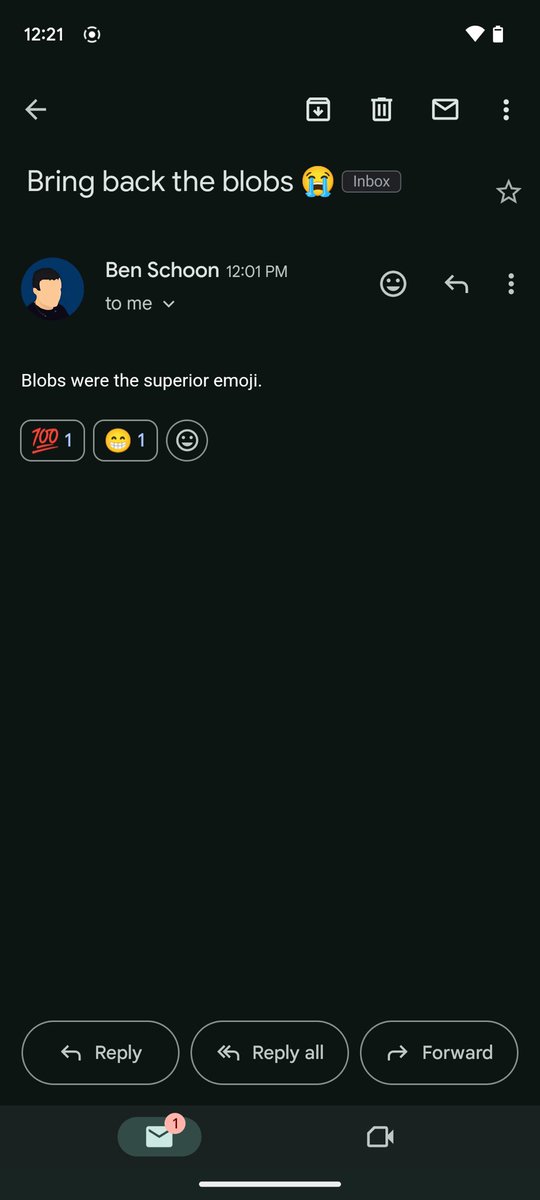 fvayas_'s tweet photo. ✅ Así es como funcionarán las reacciones de emoji en Gmail…. 

No hace mucho se descubrió que Google está trabajando para llevar las reacciones de los emojis a Gmail. La función aún no está disponible, pero en Android, podemos adelantarnos a una visión temprana a la función. https://t.co/i87CRUaBD5