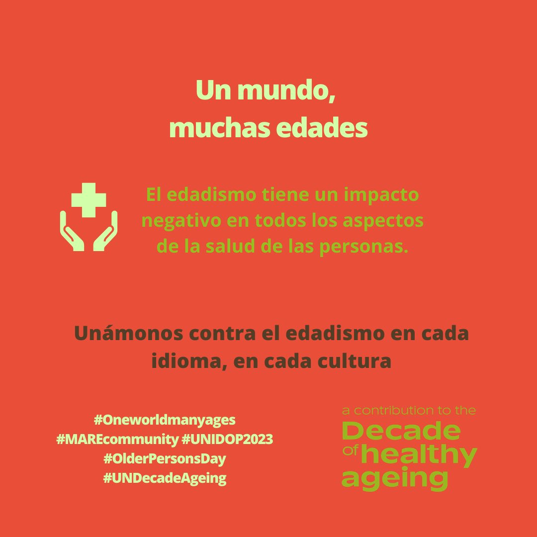 HannekeHaar's tweet photo. Ageism is an issue that is experienced all over the globe. Let's positively impact people's health by taking action against ageism today! Why wait?
@UNDecadeAgeing
 #Oneworldmanyages #MAREcommunity #UNIDOP2023 #OlderPersonsDay #UNDecadeAgeing https://t.co/LIKS9RboK4