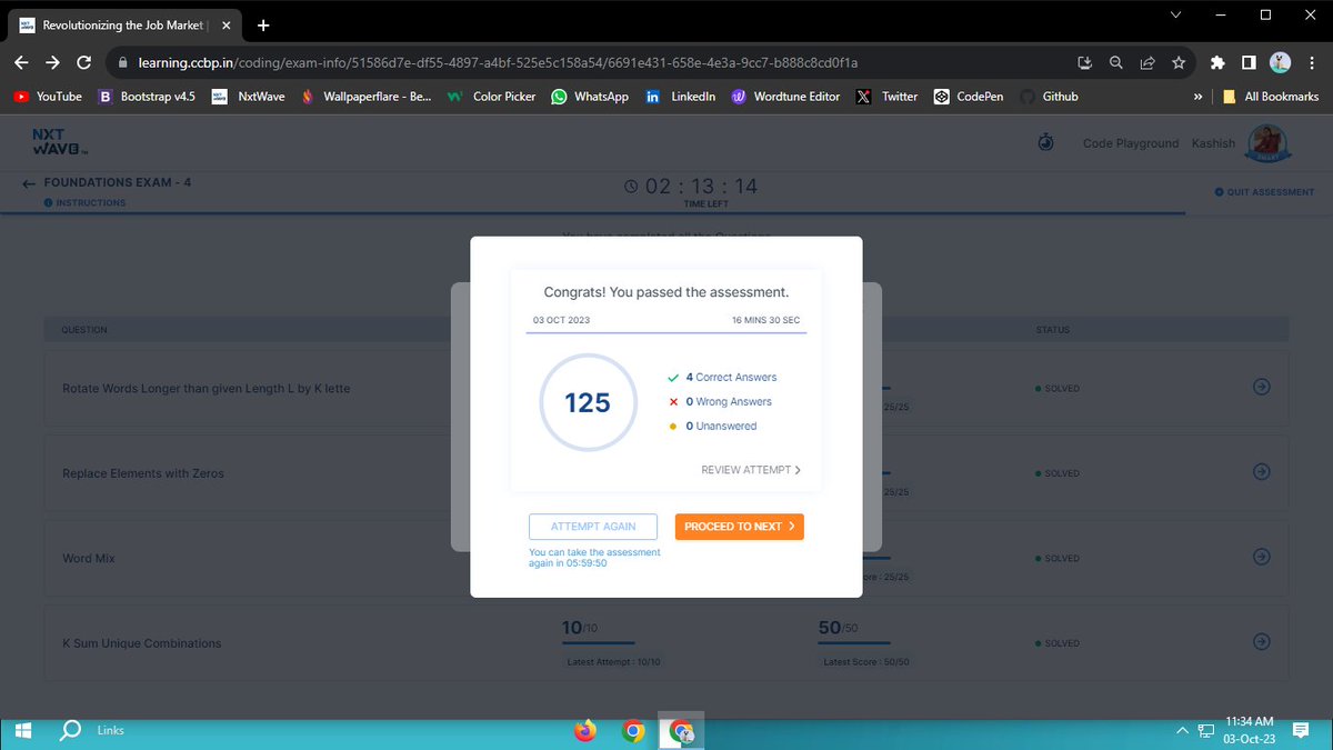 Kashish120303's tweet image. I extend my greetings to all of you.  ☺

During my # week19, I will be working on the Foundations Exam - 4
@nxtwave_tech @rahulattuluri Sir @sashankreddy07 Sir 
#FullStackDeveloper #ProgrammingMaster #development #python #webdeveloper #python #programminglife  #developerlife.