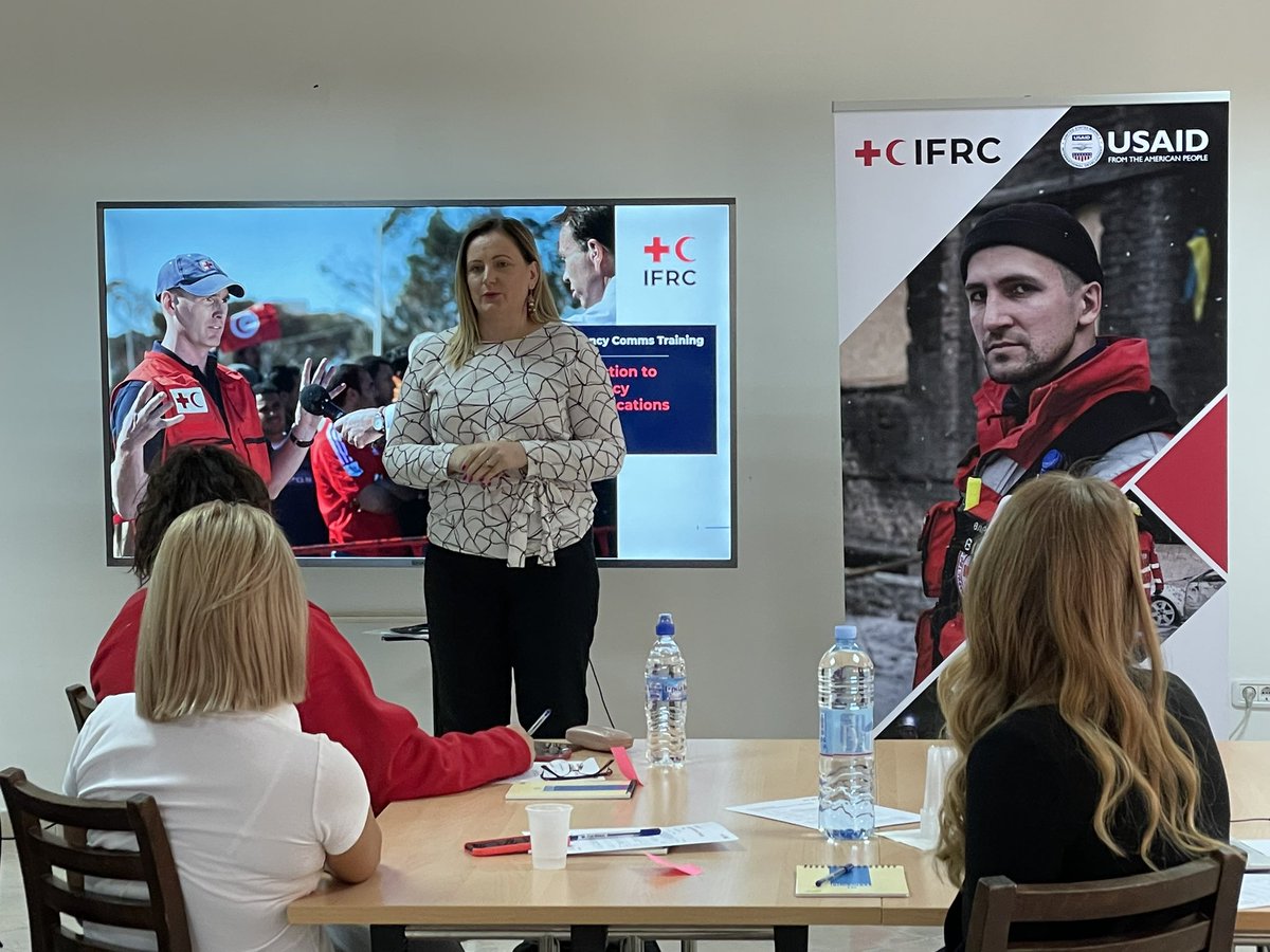 TDellaLonga's tweet photo. Always inspiring to share experiences, lesson learned, common voice.
An honor, privilege, pleasure to work with Red Cross Red Crescent colleagues in the @IFRC_Europe emergency communications training.
Thank you @CKCG_MRC Montenegro Red Cross for hosting us! #CommsIsAid https://t.co/6iVoi2OKDF