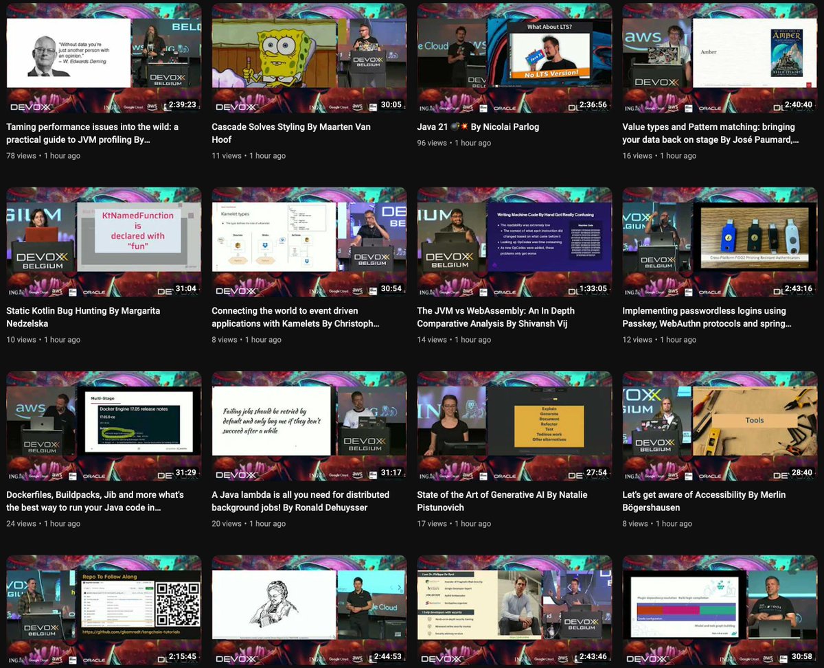 All the #Devoxx talks from day 1 are now available on our YouTube channel!  #Enjoy 👍🏼 🤩
youtube.com/@DevoxxForever