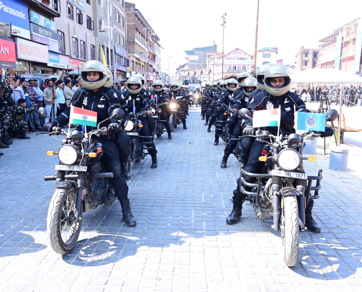 Kashmir to Kevadia; CRPF women bike rally starts