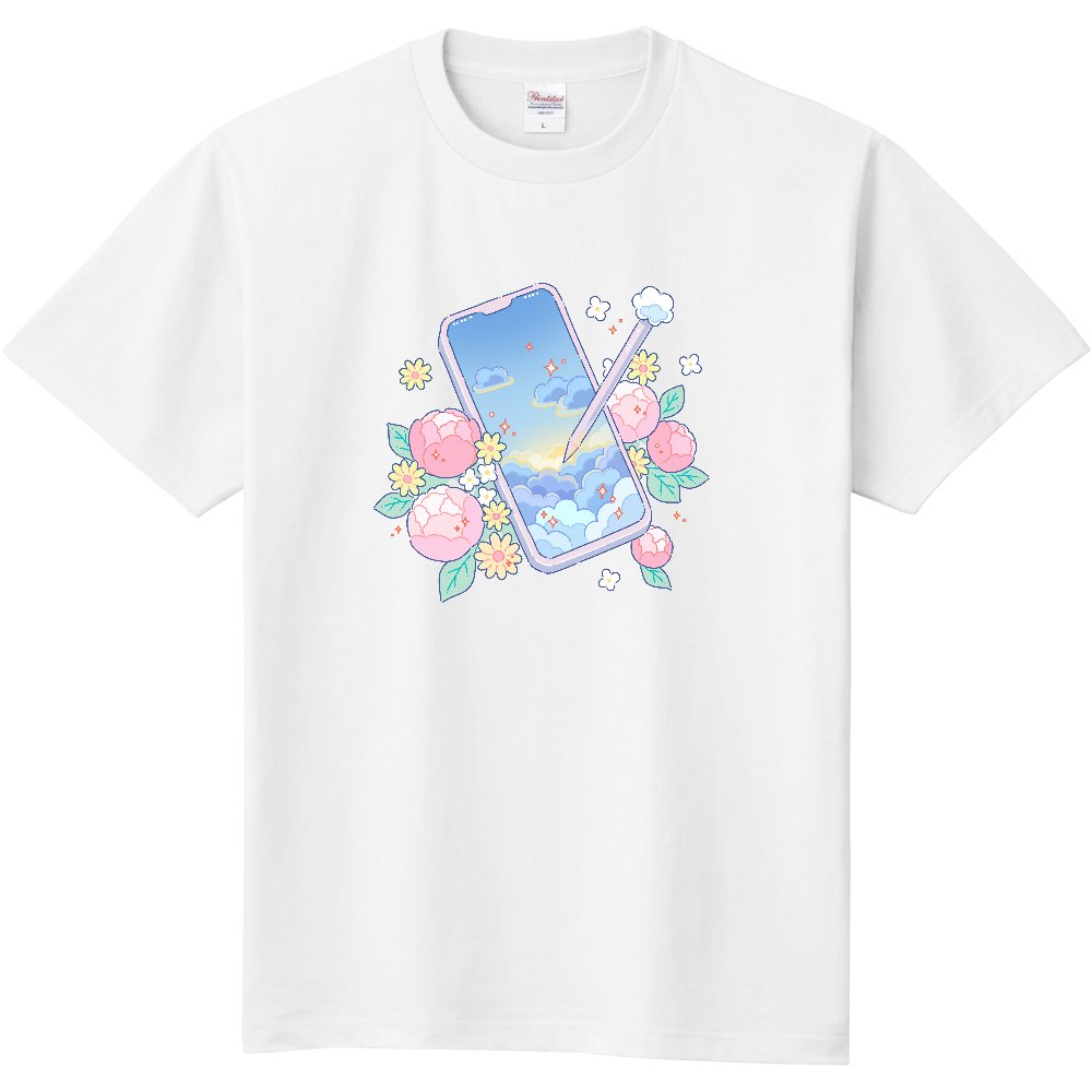 「Up-Tにて、オリジナルTシャツの販売を開始しました  #オリジナルグッズ #t」|ヒロコのイラスト