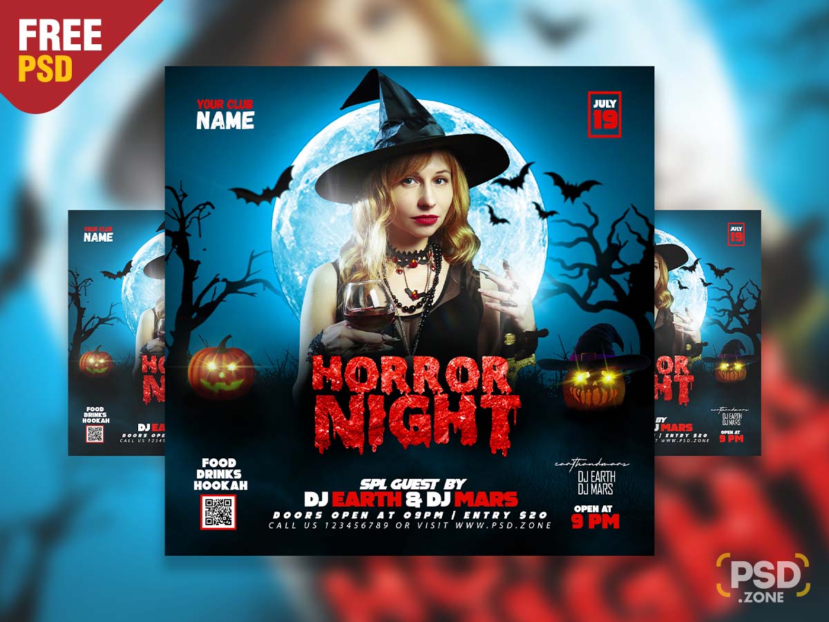 Free Horror Night Halloween Party Social Media Post PSD
Download Link &gt;&gt; psd.zone/social-media/h…

#freepsd #Psd #Photoshop #graphicdesign #print #socialmediapostdesign #postdesign #halloweenparty #happyhalloween #halloweenevent #partyflyer #HalloweenMagic