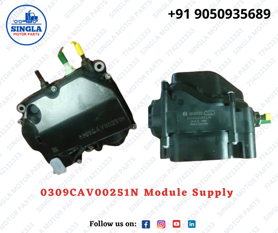 0309CAV00251N Module Supply
----
singlamotorparts.com/product/0309ca…
All types of light commercial and heavy vehicle parts are available here, Call or WhatsApp: 09050935689
#SinglaMotorParts #modulesupply #electronicparts #Bosch #mahindra #autopartssupplier #heavyvehicleparts