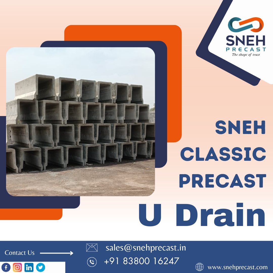 SnehPrecast's tweet photo. Sneh Classic Precast - U Drain
#precastconcrete #precast #precastconstruction #drainagesolutions #construction #drainage #qualityproducts #concretedesign #drainservice #drain #udrain #snehprecast https://t.co/qqxqwY5VZE