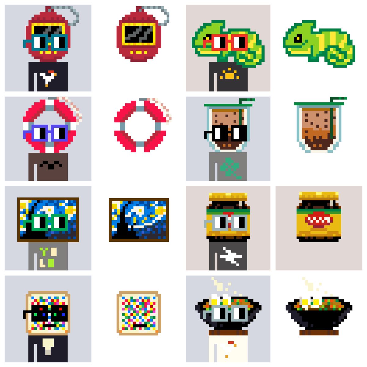 My entries in the yellow Collective head trait contest. A total of 8 entries. 😁👊👊.
1. Tamagotchi head
2. Lifebuoy head
3. Staryy night head
4. Fairy Bread head
5. chameleon head 
6. Bubble Tea head
7. Vegemite head
8. Ramen head
<a href="/nounsprophouse/">Prop House</a>
<a href="/thenounsquare/">The Noun Square</a> <a href="/nounsdao/">Nouns.eth</a>