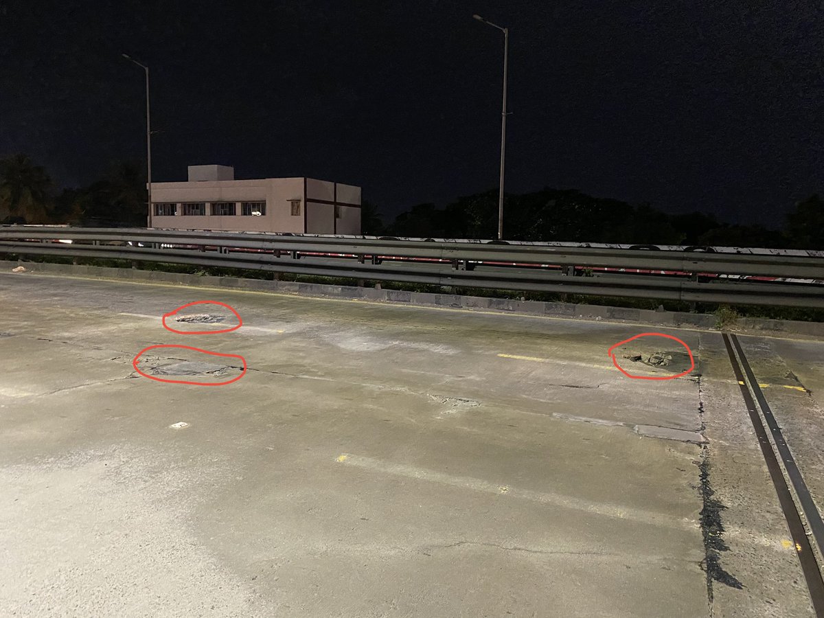 Vinoth__R's tweet photo. Poor road condition at Vandalur flyover, see my bike tyre status after going through this road. Really scary conditions, am lucky to have survived. 
#vandalurflyover #poorroad #riskydrive
Request appropriate authorities to look into it to avoid any major accidents. https://t.co/rHkmv3r6vn