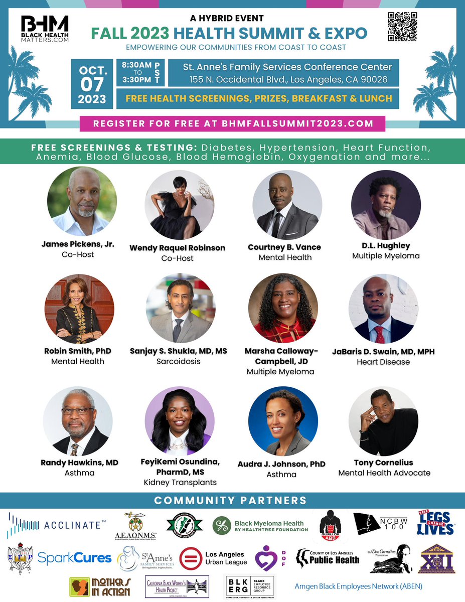 Please join me at this (Free) Black Health Matters Summit &amp; Expo Saturday, October 7th. Black Health really does Matter!