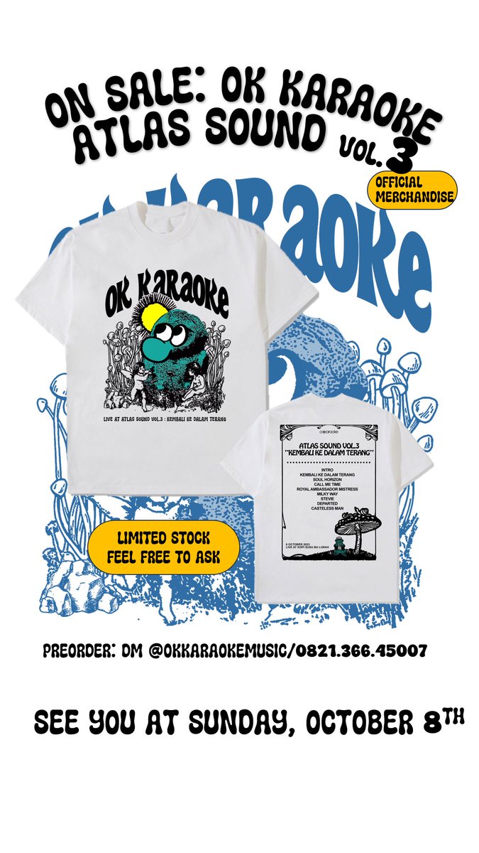 AdiyatJatiW's tweet image. Mumpung lagi pada ribut kaos band. Band eug lagi iseng nih. Silahken kontak nomor yang tertera yes! 🤘🏽