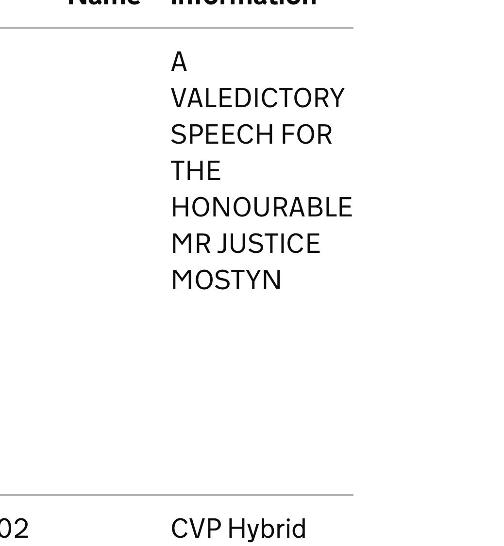 MissJoEdwards's tweet image. A valedictory ceremony for Mostyn J at 4.30pm today, Court 4 RCJ. In his time at the Bar dubbed “Mostyn Powers” &amp;amp; “Mr Payout”, he has left a similar indelible ink after his time on the Bench. Sure that @ResFamilyLaw &amp;amp; @FamilyLawBar members will be out in force to wish him well