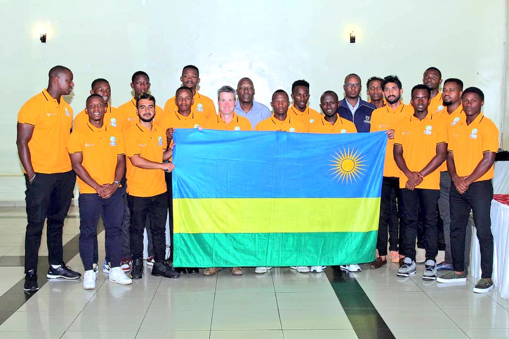 RwandaCricket's tweet photo. #Twaje  🇷🇼🛫 On our way to Nigeria for the West Africa Trophy starting tomorrow! 🏏 Let's make Rwanda proud on the cricket field! 🏆🇳🇬 🏏🛫 #WestAfricaTrophy" 🏏 https://t.co/e2fmOFkrVK