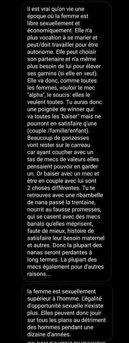 Je vous r&eacute;sume pour faire vite: "il faut &ecirc;tre monogames sinon les mecs moches ne pourront plus baiser