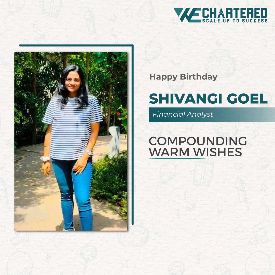wechartered's tweet photo. Shivangi, your birthday is a perfect occasion to recognize your achievements at WEchartered.
#WEchartered #BirthdayWishes https://t.co/EHqSLroS9e