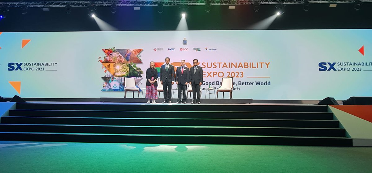 brinck_j's tweet photo. Great discussion with BKK Governor @chadchart_trip and Hugh Lim @TheCLC_SG on Metropolitan Mngt for Quality of Life at Sustainability Expo 23. Happy to share examples of 🇸🇪 smart cities.@SwedeninTH stands ready to work with 🇹🇭towards more sustainable way of living and societies. https://t.co/KC0q0IM840