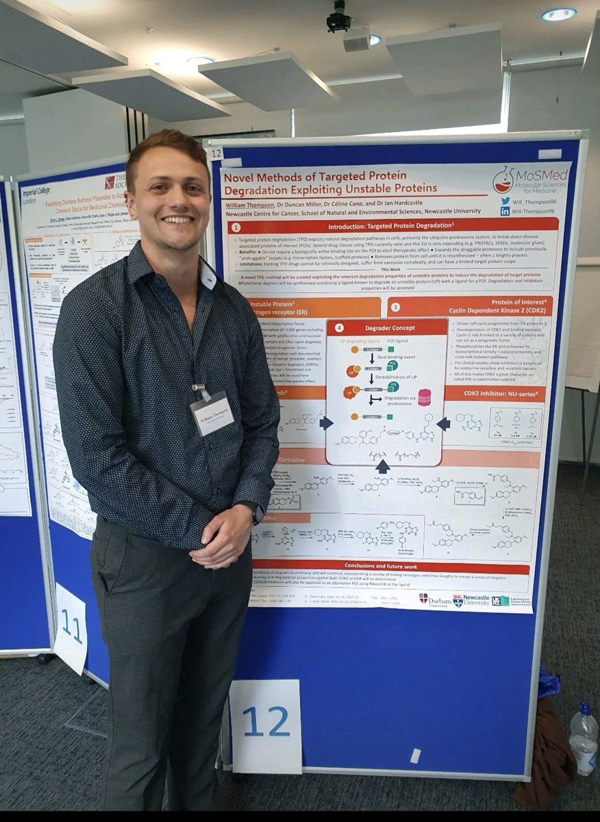 Delighted that PhD student <a href="/Will_thompson96/">Will Thompson</a> was selected to present his work at the <a href="/CRiverLabs/">Charles River Labs</a> Chemistry PhD Poster Competition last week. Well done Will! <a href="/MosmedC/">MoSMed CDT</a> <a href="/ChemistryNCL/">Newcastle Chemistry</a> <a href="/SciencesNCL/">Sciences at Newcastle</a> <a href="/UniofNewcastle/">Newcastle University</a>