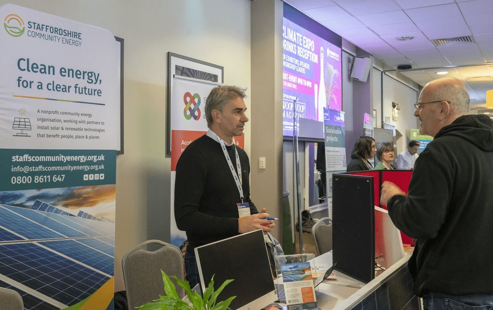 staffsenergy's tweet photo. 🌟 We had an incredible time at the Midlands Climate Expo! 🌍

Thank you to everyone who visited our stand and to our Board Member Mike Kinghan MBE for his valuable insights during the Energy Panel. The video will be available shortly.

#ClimateExpo2023 #Community #Energy https://t.co/gN7KXXFoLh