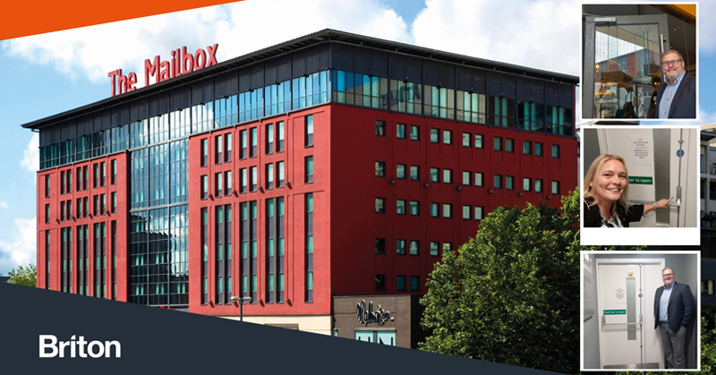 AllegionUK's tweet photo. #SPOTTED Briton closers and exit hardware are the door hardware choice for the Mailbox, Birmingham! Spotted on doors throughout the upmarket shopping development https://t.co/LVVruDPFhs
#briton #doorcontrols #trusted https://t.co/I8rvJDeCys