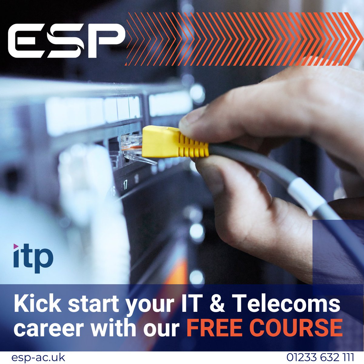 Kickstart your IT/Telecoms career today with our FREE courses run by our Ofsted-good-rated coaching team and our partners, The Institute of Telecommunications Professionals (ITP). More details in the link ow.ly/FGXT50PRQVs #greaterlondon #ashford #freecoursesforjobs