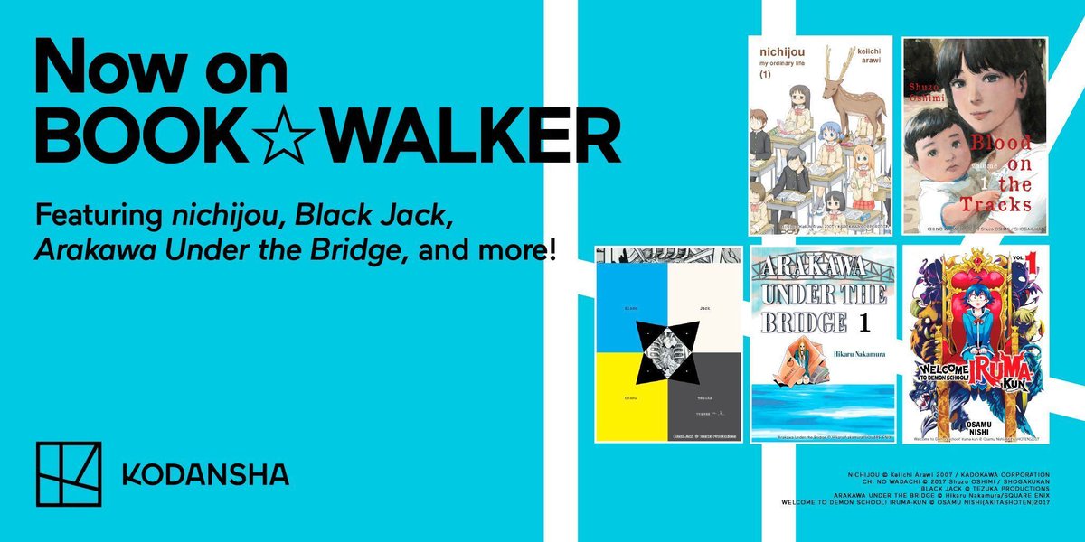 BOOK☆WALKER Global (@BOOKWALKER_GL) on Twitter photo 2023-10-03 07:00:31 Enjoy the latest additions to our catalog such as nichijou, Black Jack, Arakawa Under the Bridge, Welcome to Demon School! Iruma-kun and many more new series via @KodanshaManga 🌟 Discover them all here: global.bookwalker.jp/select/553/?ad… Enjoy the latest additions to our catalog such as nichijou, Black Jack, Arakawa Under the Bridge, Welcome to Demon School! Iruma-kun and many more new series via @KodanshaManga 🌟 Discover them all here: global.bookwalker.jp/select/553/?ad…