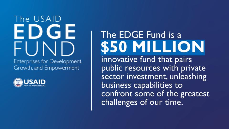 PowerAfricaUS's tweet photo. .@USAID’s #EDGEFund mobilizes #PrivateSector capabilities & business interests to drive sustainable, market-based solutions to advance development objectives. Learn how $50M awarded will deliver transformative impact & partnership support: https://t.co/XhlbheNXy2
@USAIDEconomic https://t.co/5lgIFbrUBu