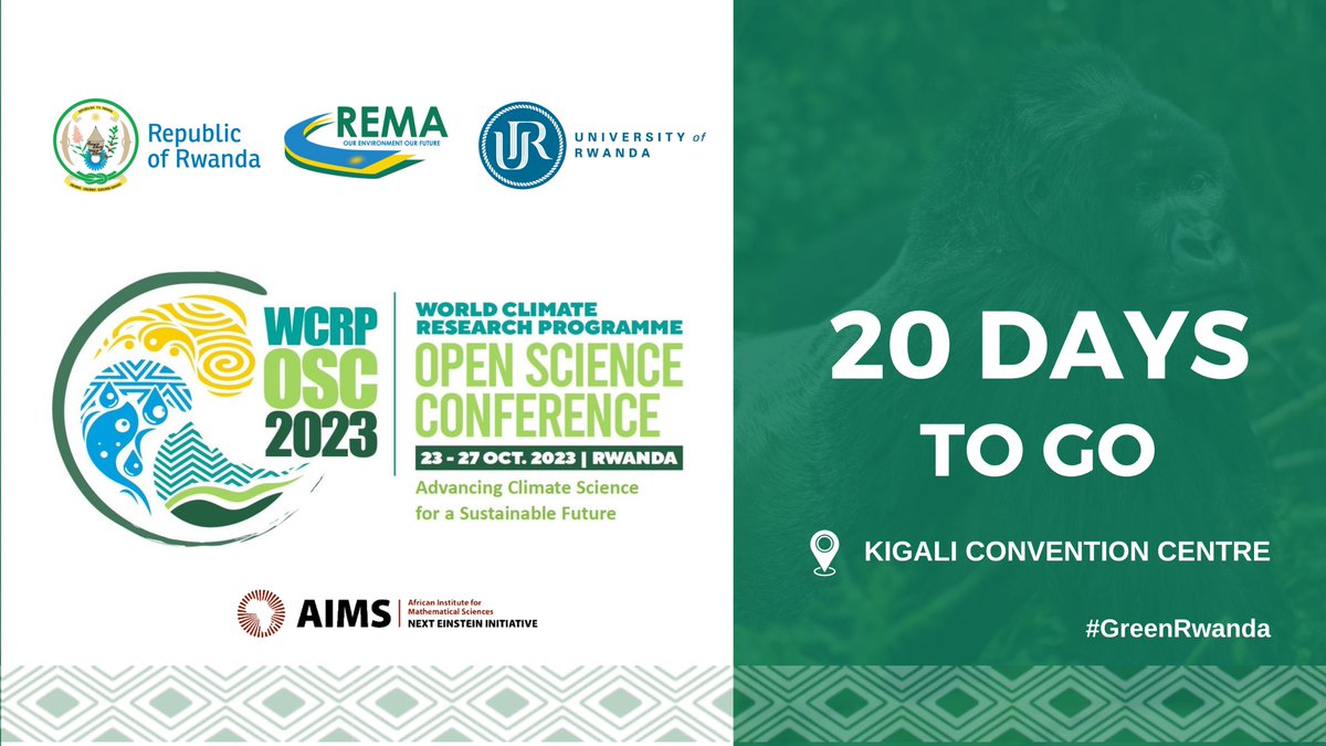 📢The World Climate Research Programme - Open Science Conference is few days away

The #WCRPOSC23 will bring together about 1,500 delegates on site and an equal number connecting remotely, to discuss how climate research can trigger decision making to tackle climate change issues