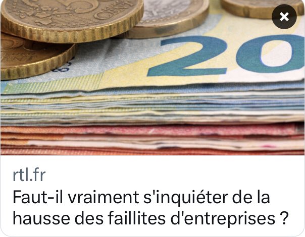 Pierre Pelouzet (@ppelouzet) on Twitter photo « Faut-il vraiment s'inquiéter de la hausse des faillites d'entreprises ? »
Écouter le podcast <a href="/RTLFrance/">RTL France</a> ds lequel j’interviens, au micro de <a href="/martial_you/">Martial You</a> en compagnie de <a href="/ThierryMillon/">Thierry MILLON</a> d’<a href="/Altares/">Maria Meneses</a> et <a href="/DenisLebosse/">lebossé denis</a> du <a href="/Cabinet_Arc/">Cabinet ARC</a>
rtl.fr/actu/economie-… « Faut-il vraiment s'inquiéter de la hausse des faillites d'entreprises ? »
Écouter le podcast <a href="/RTLFrance/">RTL France</a> ds lequel j’interviens, au micro de <a href="/martial_you/">Martial You</a> en compagnie de <a href="/ThierryMillon/">Thierry MILLON</a> d’<a href="/Altares/">Maria Meneses</a> et <a href="/DenisLebosse/">lebossé denis</a> du <a href="/Cabinet_Arc/">Cabinet ARC</a>
rtl.fr/actu/economie-…