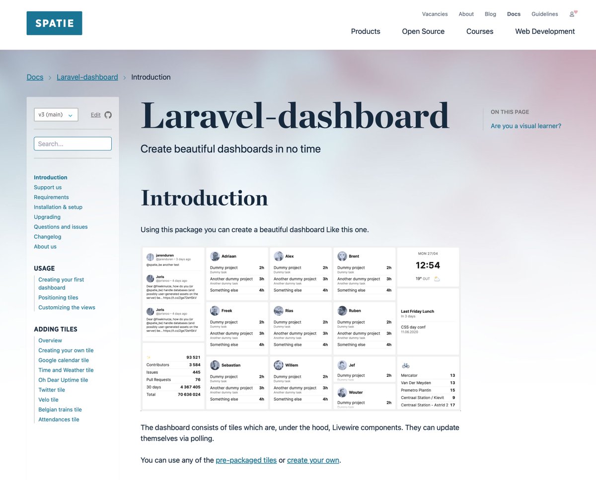 freekmurze's tweet photo. 🚀 Laravel Dashboard v3 has been tagged!

This package allows you to build beautiful Livewire powered dashboards in no time!

👍 Now ready for Livewire v3
#laravel #php https://t.co/JEsp9svV0U