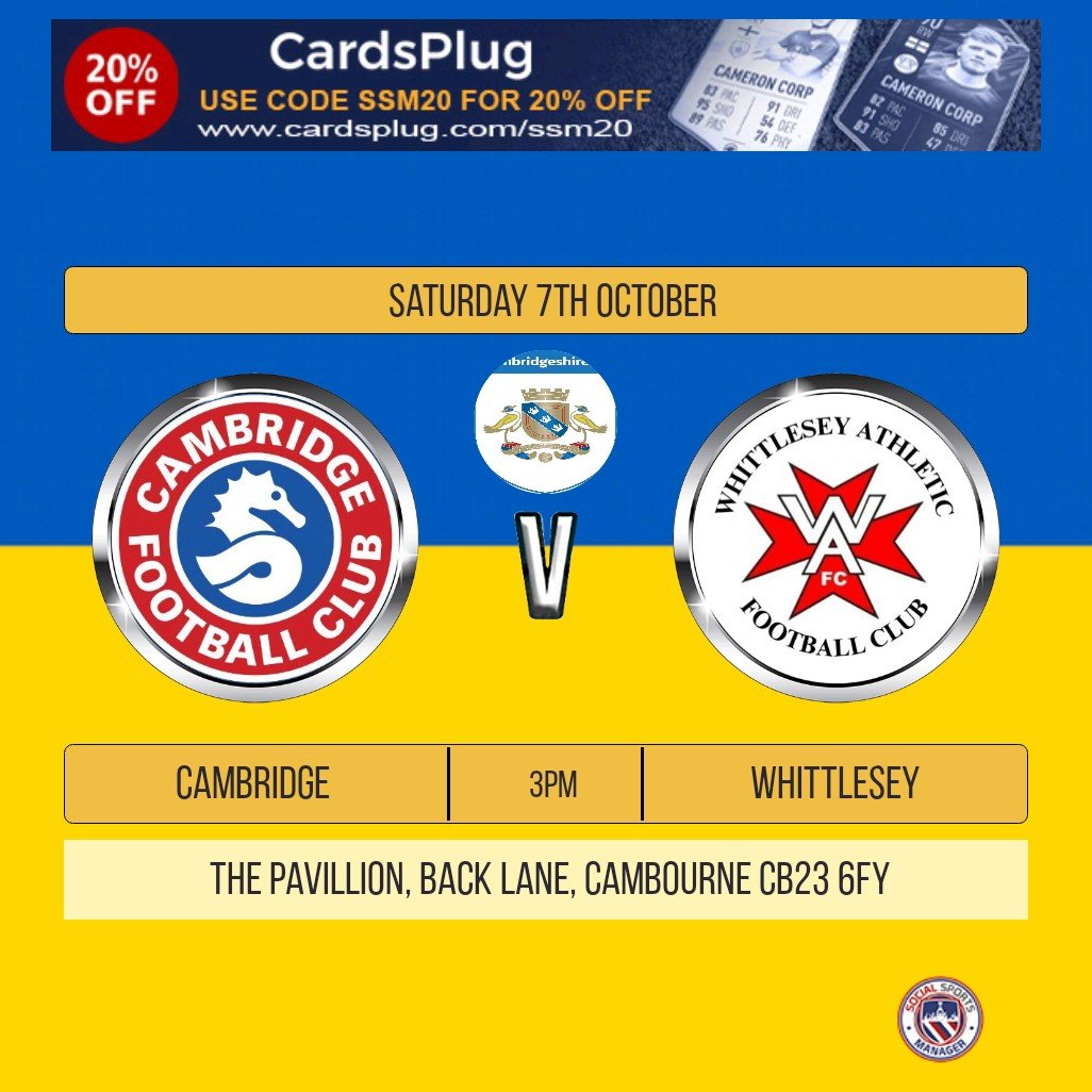 Cambridge FC | 𝗘𝘀𝘁. 𝟭84𝟴* (@CantabFC) on Twitter photo 2023-10-03 12:33:44