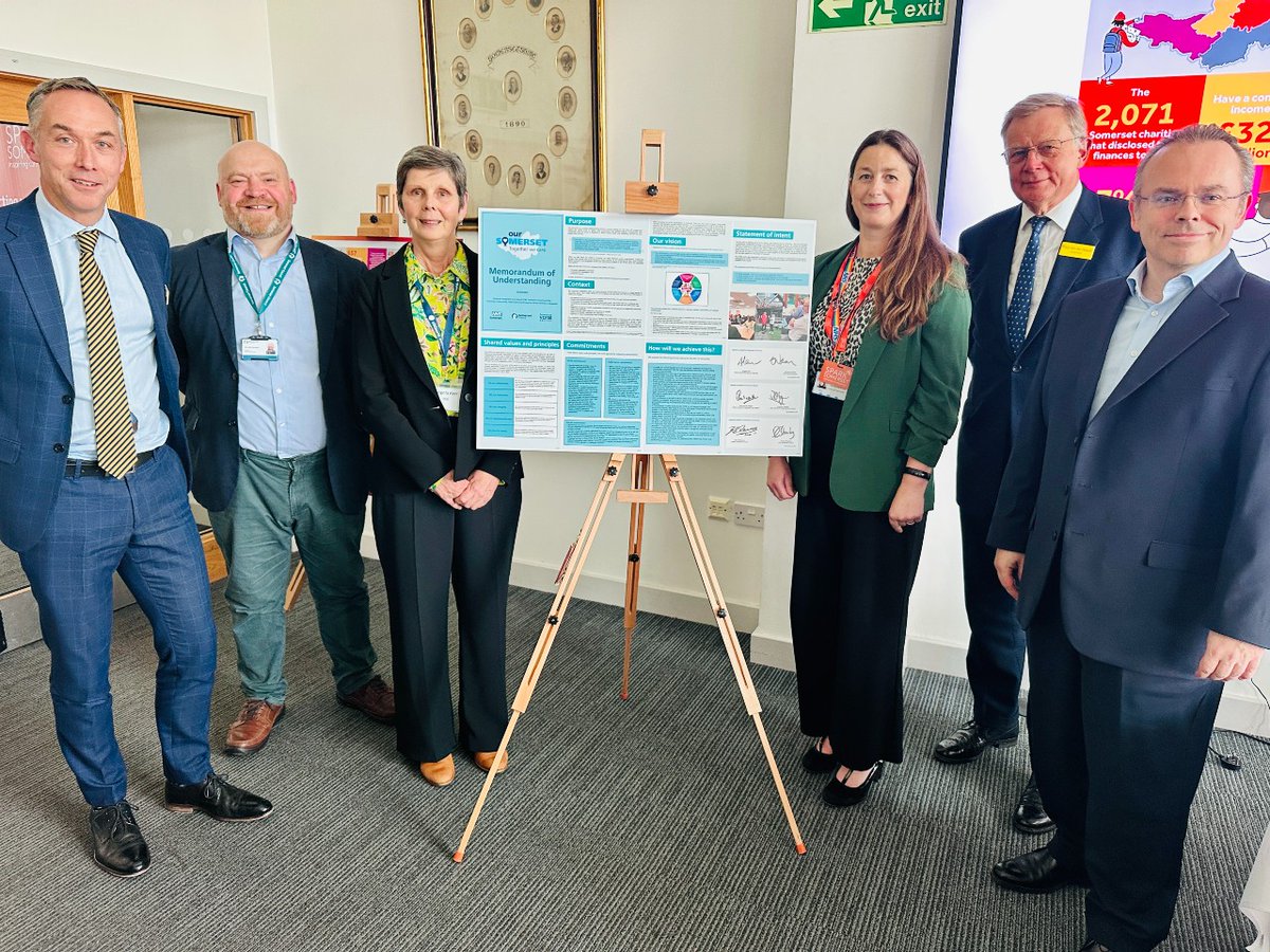 Last week, we joined leaders from across the Somerset VCFSE, NHS and Council to sign an historic agreement committing to work together to achieve better health and wellbeing for the people of Somerset. Read more sparksomerset.org.uk/signing-MoU-ag… #Somerset #MoU #VCFSE #partnerships