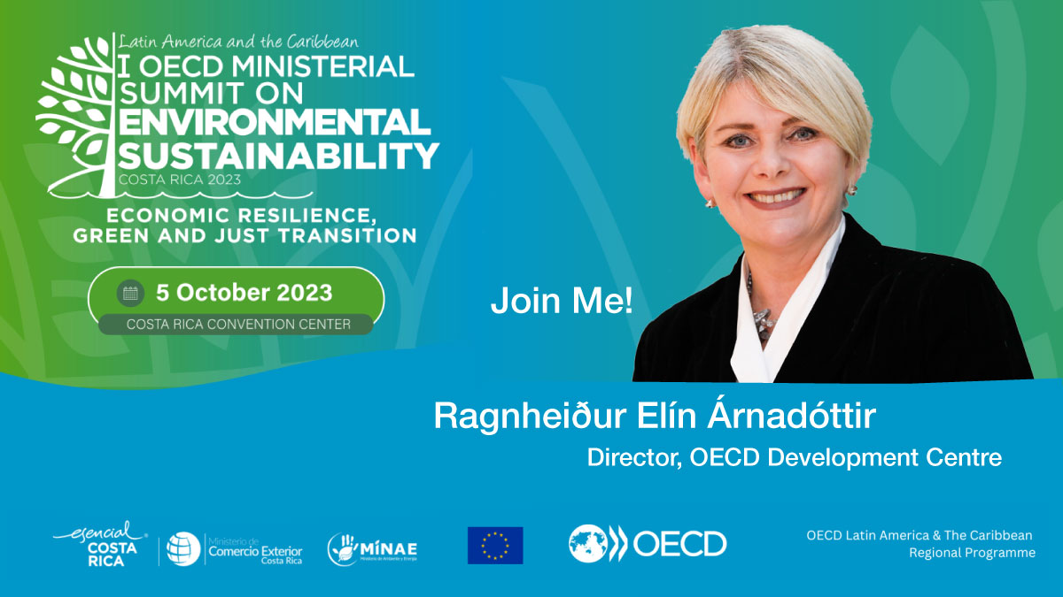 🌿 Excited for the #LACMinisterial with @OECD_Centre's <a href="/REArnadottir/">Ragnheiður Elín</a> and esteemed experts! 

Don't miss our sessions on driving a green and just transition, and harnessing biodiversity for sustainable job creation and business growth! 

Agenda ➡️ brnw.ch/21wD9Wk