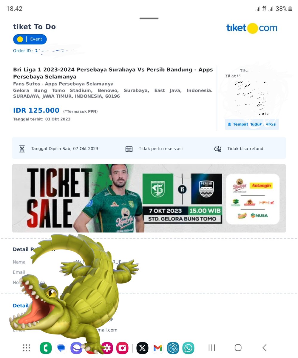 Sesuai Tweet iki, tiket e wes ready, cukup retweet atau komen, engko tak undi gawe mesin ubdian online 😁, ditutup sampe jam 23.00 ya ben gak akeh² ngundi ne @Goldmind_82