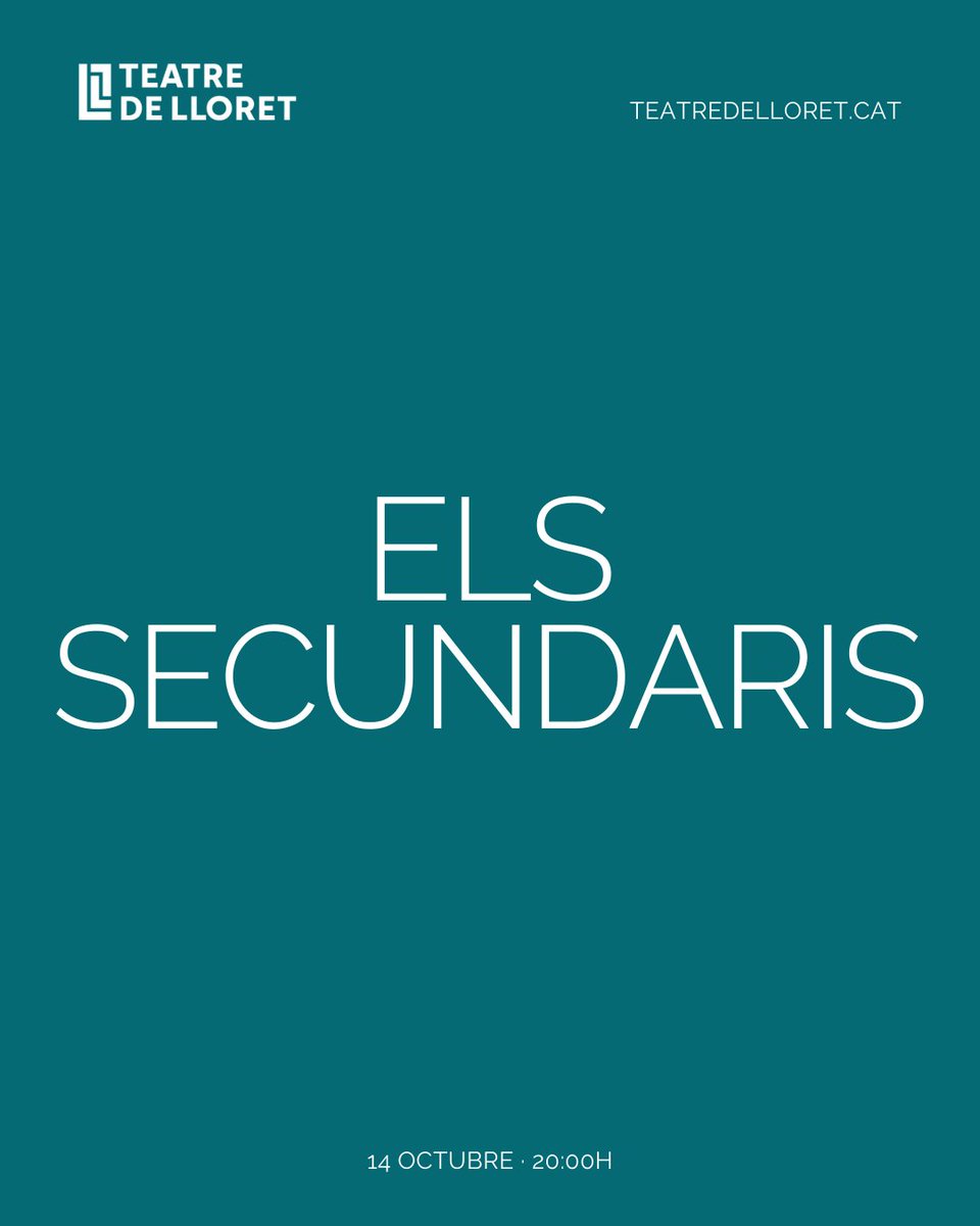 TEATRECBS's tweet photo. 🎭 ELS SECUNDARIS
Inspirada en els espectacles populars del Paral·lel de principis del segle XX.
▶ Dissabte 14 d'octubre a les 20h
▶ Teatre de Lloret
🎟🎟 https://t.co/NuTYlHmx2D

#MyLloret #LloretCultura #Teatre #elspirates #cultura #lloret https://t.co/6xMrGpUugV