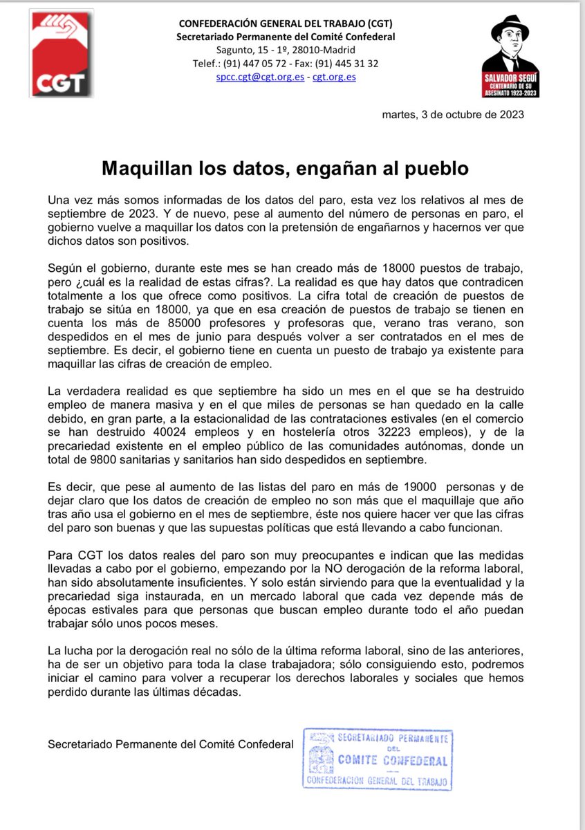 Maquillan los datos, engañan al pueblo.