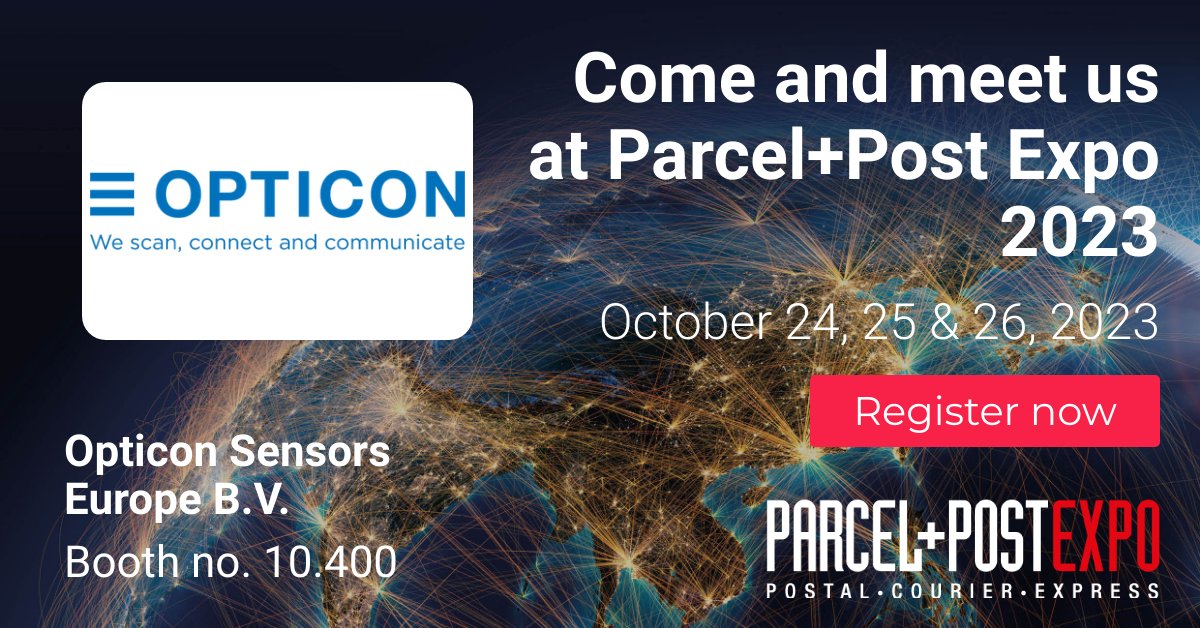 OpticonWorld's tweet photo. See you there #ParcelPostEXPO 2023!  https://t.co/x8Mbm8TVTd https://t.co/v3kclqypGm