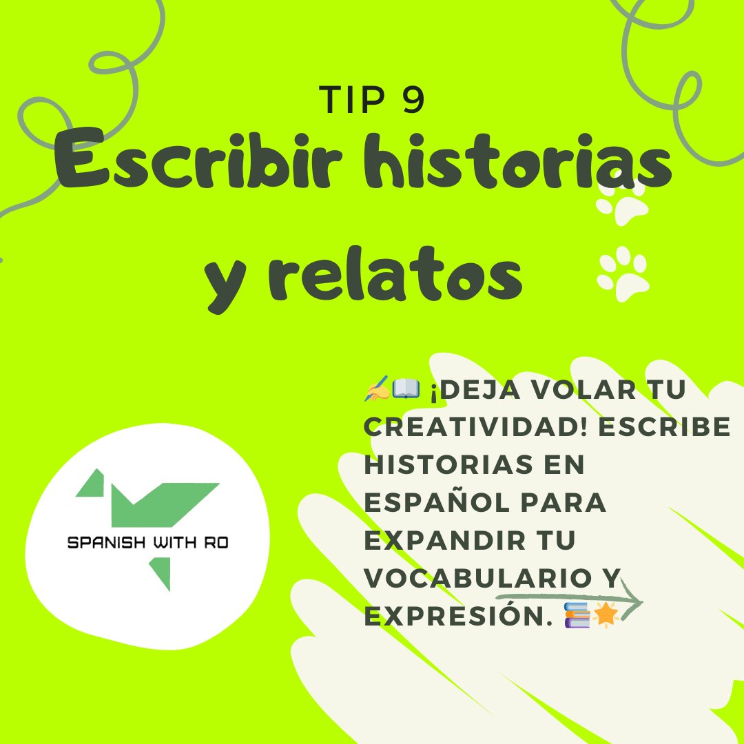 AcademiaSanza's tweet image. Día 9: Escribir historias y relatos
✍️📖 ¡Consejo para mejorar tu vocabulario núm. 9! Desarrolla tu creatividad con escritura en español. ¿Interesado en más consejos y técnicas? Únete a mi newsletter. #EscribirEnEspañol #HistoriasCreativas