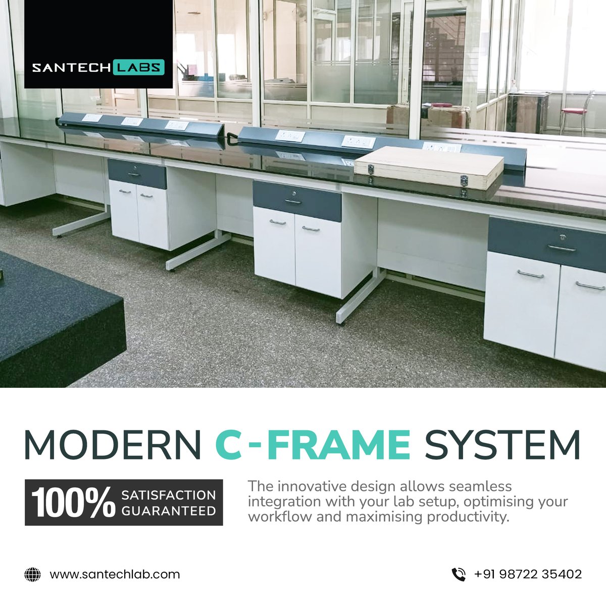 santechlabs's tweet image. Meet the ultimate stability with Santech Labs&apos; #Cframesystem! It doesn&apos;t require floor repairs, and its special telescopic seal evens uneven surfaces.
.
Visit our website: santechlab.com/product/c-fram…
.
#SantechIndustries #SantechLabs #ModularLabFurniture #LaboratoryFurniture