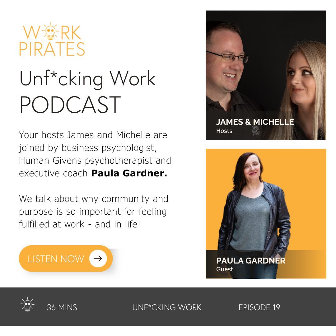 New look! New podcast! Same vibes! 🏴‍☠️

In our latest pod we're joined by business psychologist Paula Gardner of <a href="/Scarletthinking/">Scarletthinking</a>. We talk about why community and purpose is so important for feeling fulfilled at work - and in life. 

Get in the podcast app you like the best.