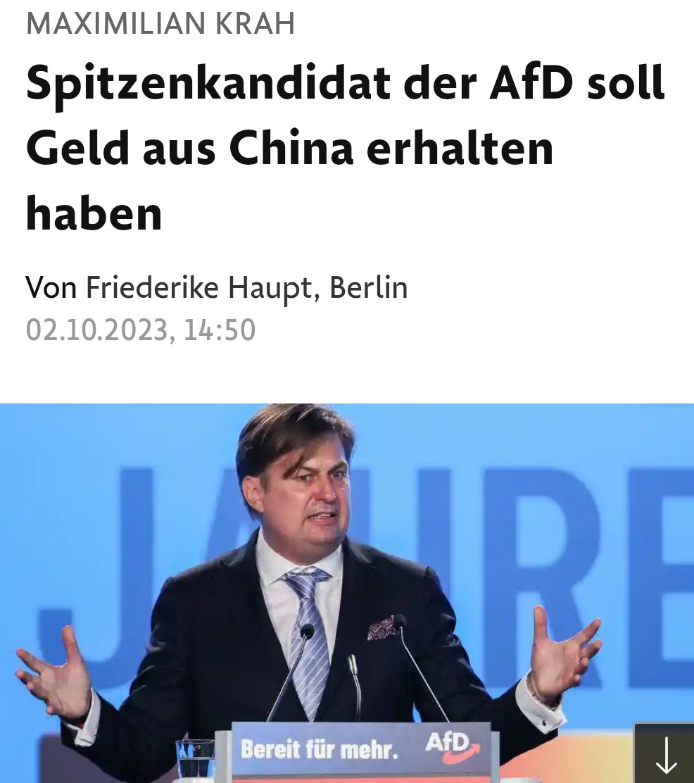 KORRUPTE VATERLANDSVERRÄTER!
Das ist die #fckafd!
Verkaufen sich an Ruzzland &amp; China!
JEDER muss dies wissen!
Wer #fckafd wählt, wählte
Putin &amp; Xi! ⬇️
m.faz.net/aktuell/politi…
#Brandenburger_Tor #Hass_und_Hetze #OpAfD
#dd0310 #b0310 #hh0210
#TagDerDeutschenEinheit