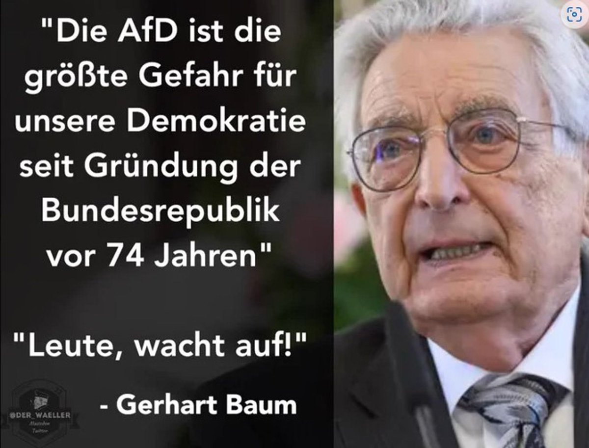 Danke Gerhart Baum , so ist es!
#Leutewachtauf