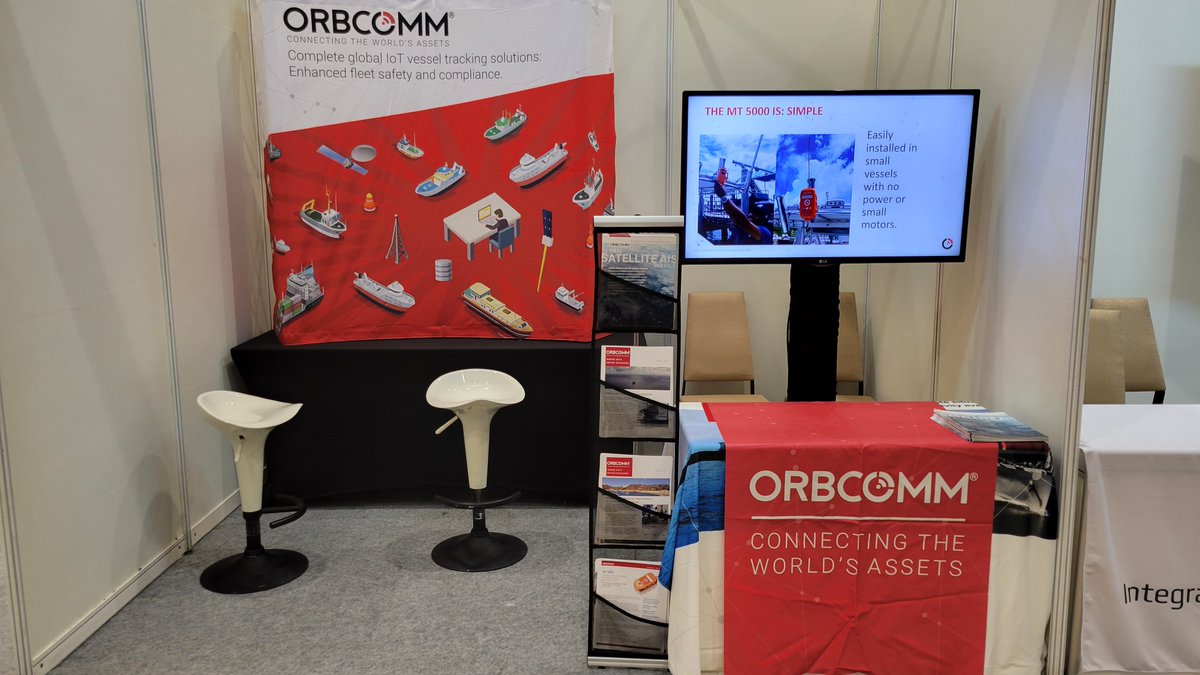 ORBCOMM_Inc's tweet photo. We're in Bali, Indonesia at the SAFET conference showcasing our #vesseltracking technology and discussing #darkvessel detection, #IUU and more!  #fisheries #seafood #humanrights #safet2023 https://t.co/f1rj4GDc4p