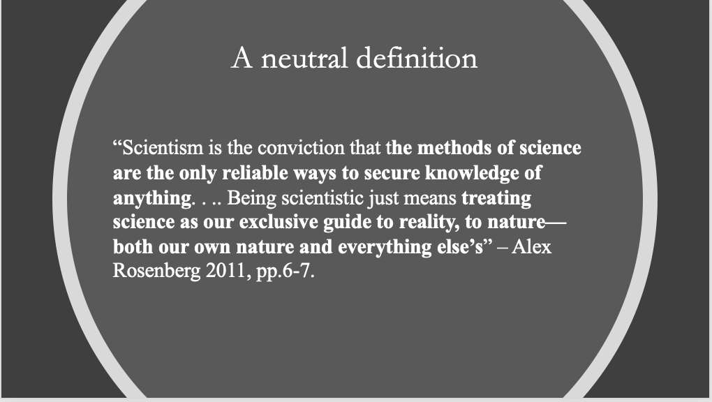 danwilliamsphil's tweet photo. The students were massively unimpressed with scientism, or at least Alex Rosenberg's characterisation of it and its implications. Only one student found it remotely plausible. https://t.co/VTJIVbFpkt