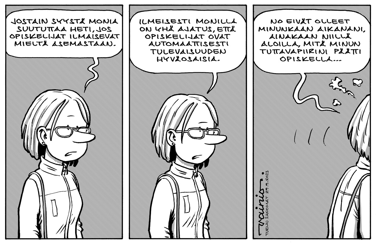JyrkiVainio's tweet photo. Opiskelijoiden mielenilmaukset.
Turun Sanomat, 29.9.2023. #valtaus https://t.co/RhCy9srZDa