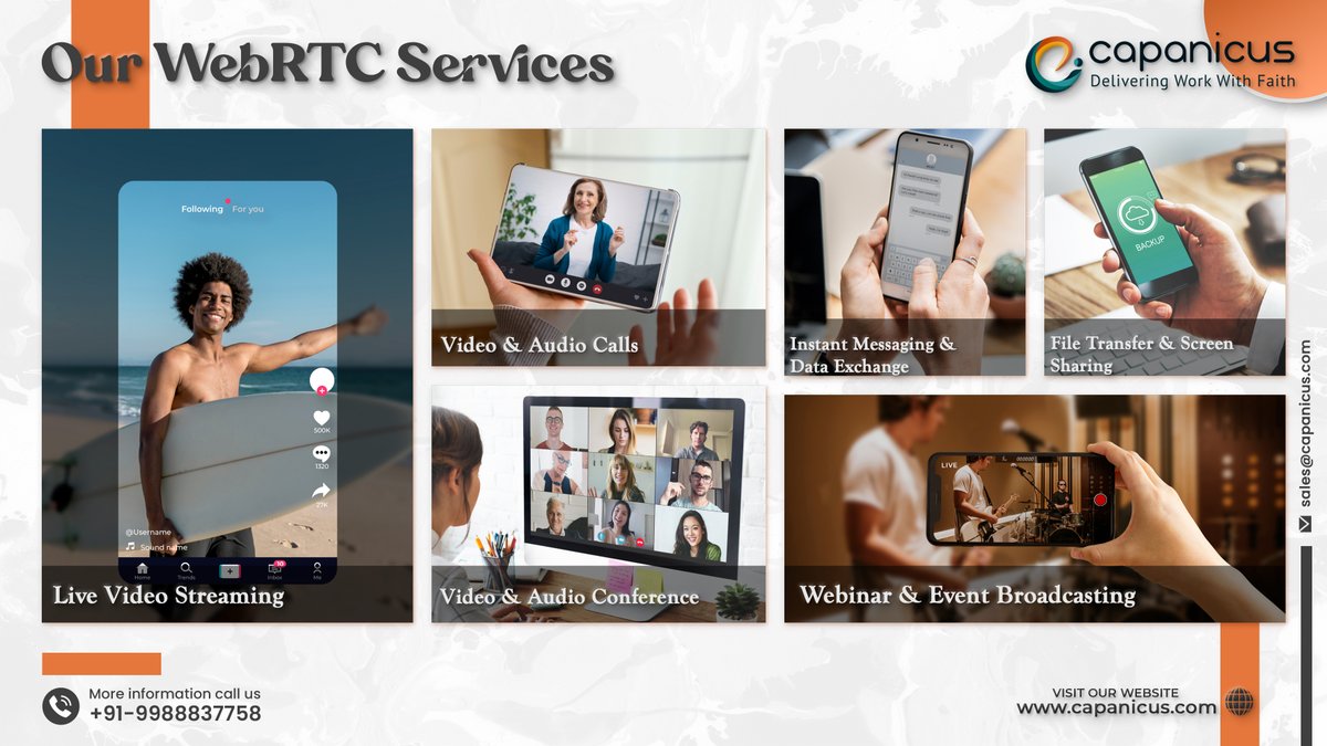 Capanicus's tweet image. Capanicus is one of the most sought WebRTC Service Providers and has been offering superlative WebRTC Development services to businesses across the globe.

#webrtcapplications #WebRTCSoftware #webRTC  #webrtcdeveloper #webrtcdevelopement #webrtcdev #webrtcapp #webrtcservice