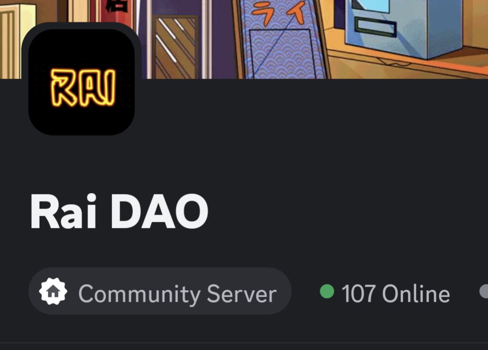 While we wait for the free mint raffle later (🔔)

I'll share x2 entries of a tightknit and rewarding DAO

2 Rai DAO memberships 🏆

- Comment + RT to enter ✅