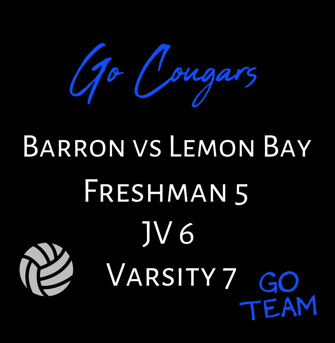 BchsAll's tweet photo. Volleyball vs Lemon Bay 🐾🏐
📍Barron
⏰ Freshman 5
⏰JV 6
⏰Varsity 7
🎫GoFan
Theme 👚 @BarronCollier @BCVolleyball3 @yamo899 https://t.co/OSVVnzH0W1