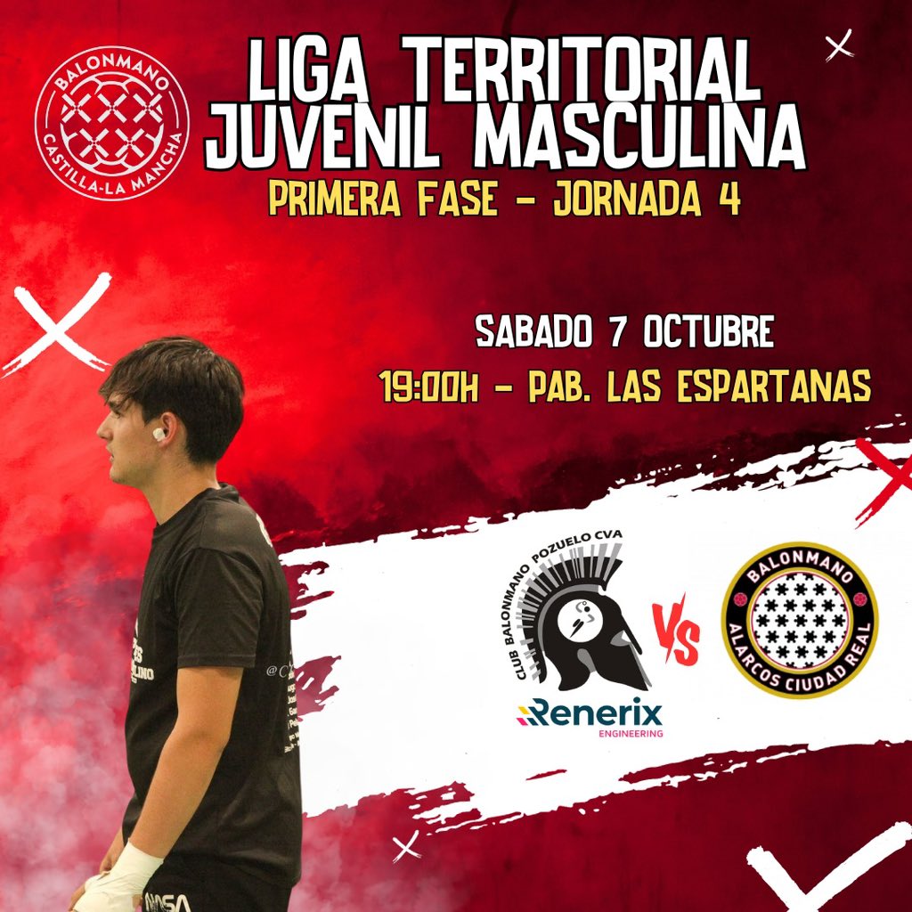 🤩Nuestros espartanos juveniles afrontan este sábado el segundo partido de liga y el segundo en casa🏟️, recibiendo al favorito al título @bmalarcoscr 

⚔️Partido de alta intensidad y categoría el que se jugará en Esparta en el que nuestro equipo se dejará todo en el campo🎯

❤️🖤