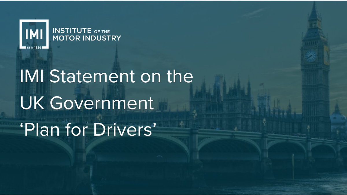 The_IMI's tweet image. IMI CEO @SteveN_IMI has responded to the UK Government 'Plan for Drivers' announcement.

Read the full statement here:
okt.to/QmjTZI
#IMICommunity #PlanForDrivers