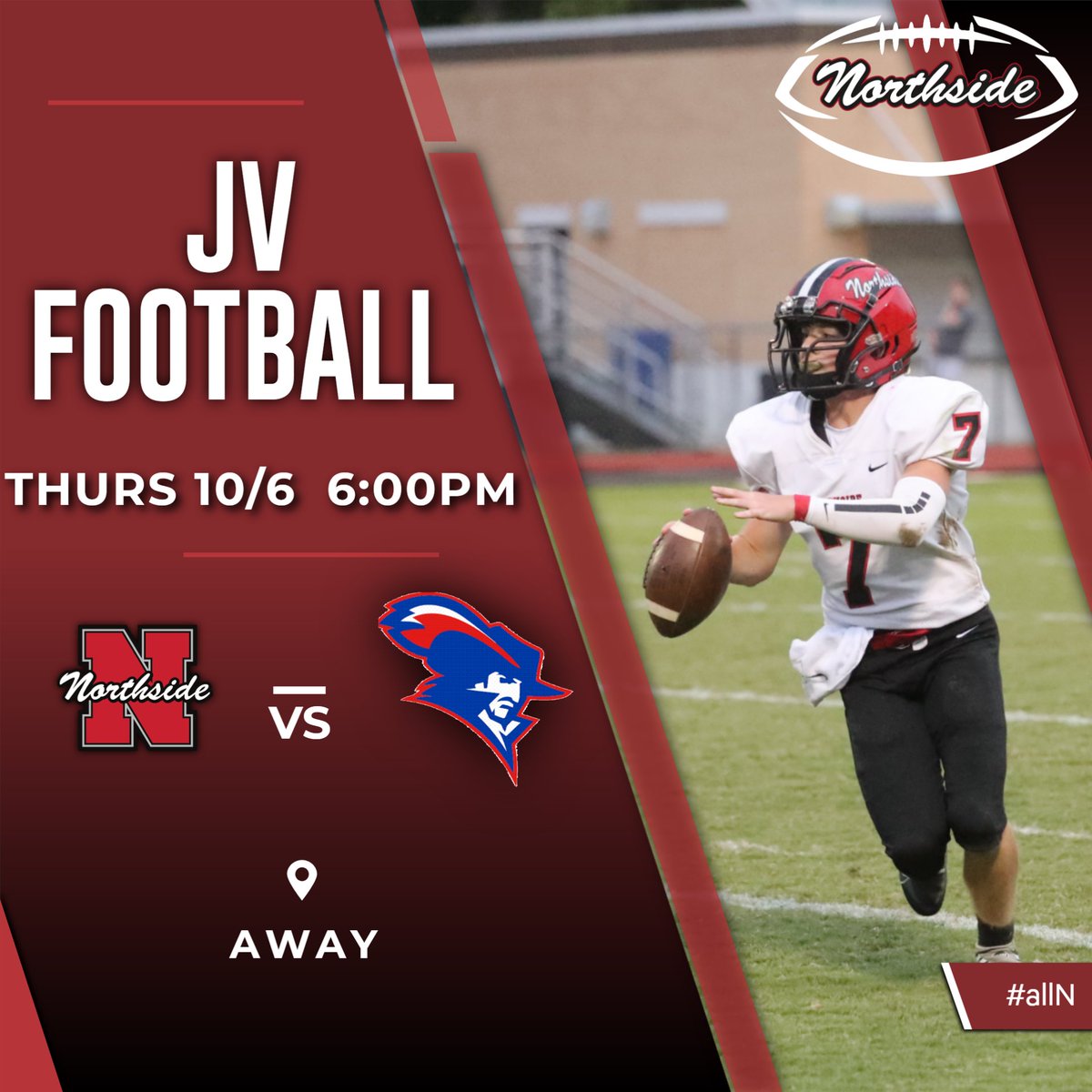 JV takes on St. Johns Christian Academy this Thursday on the road at 6pm. #allN