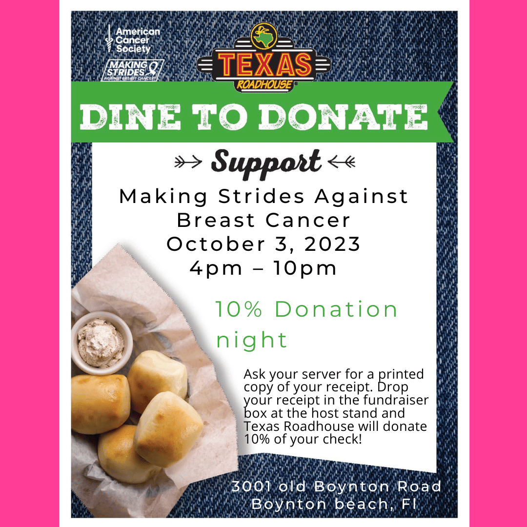 kipp_am's tweet photo. It’s #pink season! Here’s some other #fundraising going on this week! #MakingStridesAgainstBreastCancer #PalmBeachCounty #AmericanCancerSociety #everycancereverylife https://t.co/cLOzkMUaGy
